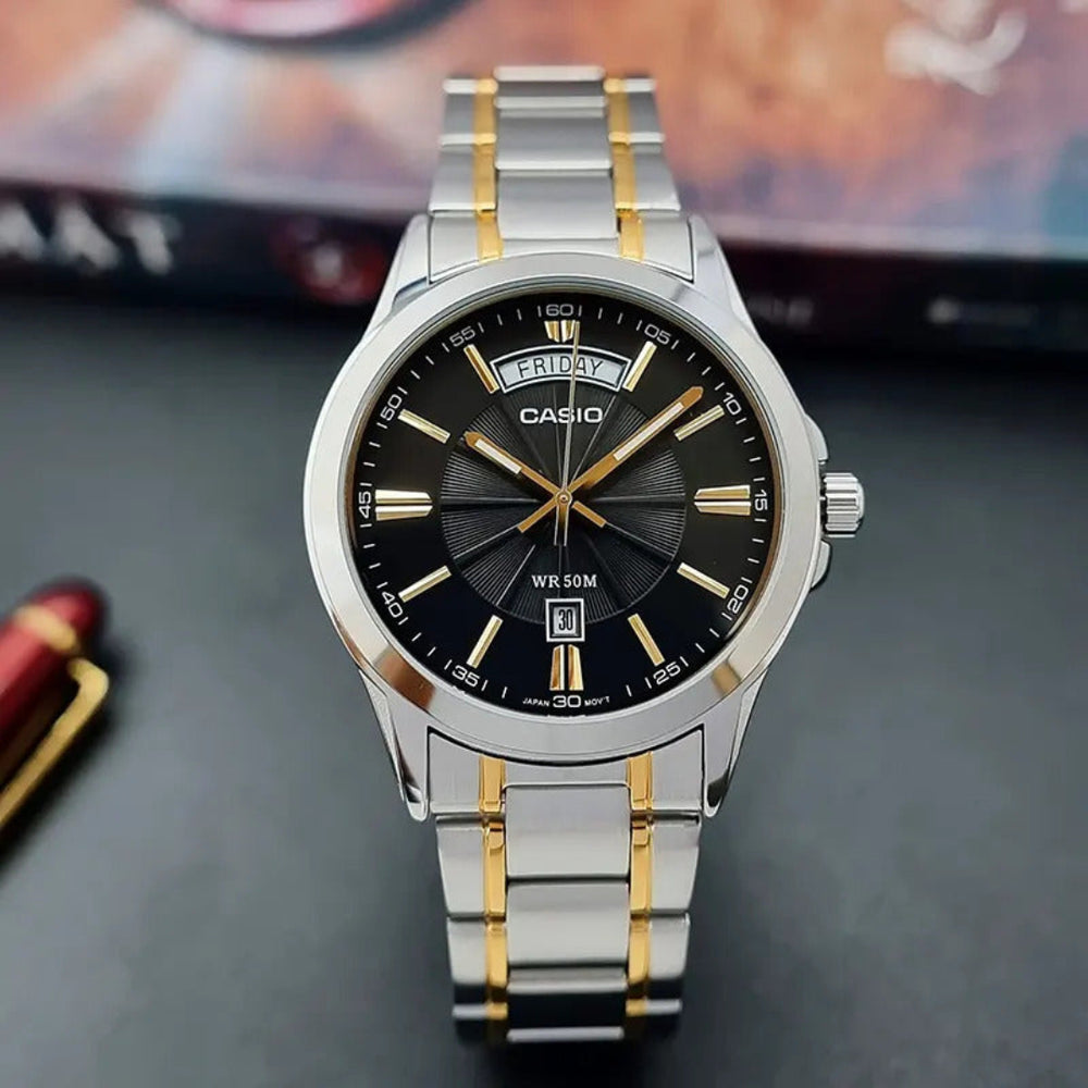 Reloj Casio MTP-1381G-1A Hombre Acero Negro