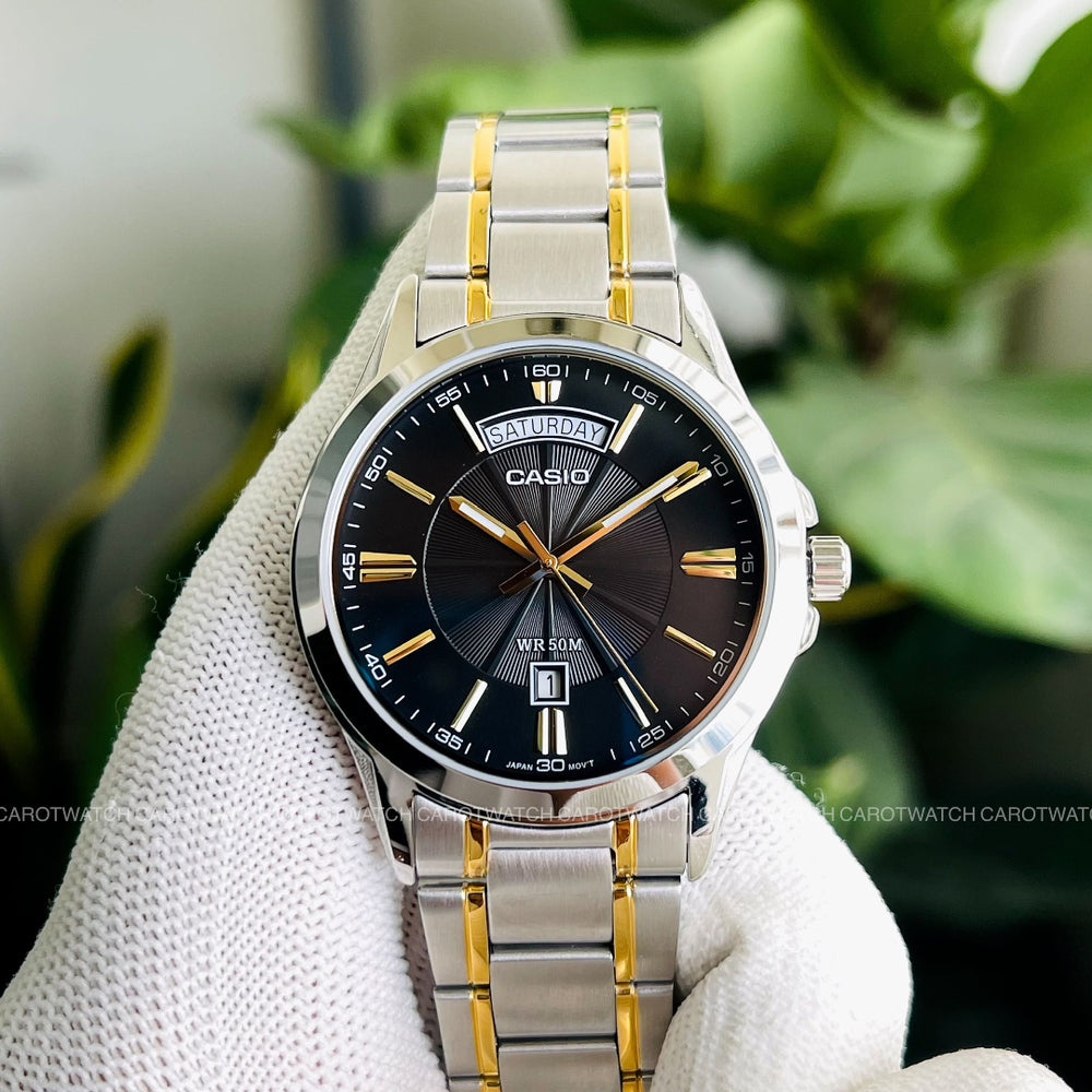 Reloj Casio MTP-1381G-1A Hombre Acero Negro