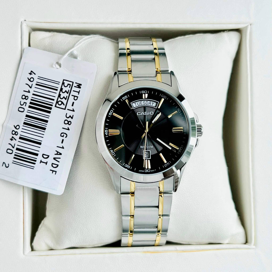 Reloj Casio MTP-1381G-1A Hombre Acero Negro
