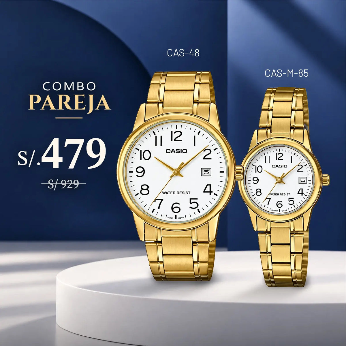 Relojes para Pareja: Casio MTP-V002G-7B2 y LTP-V002G-7B2