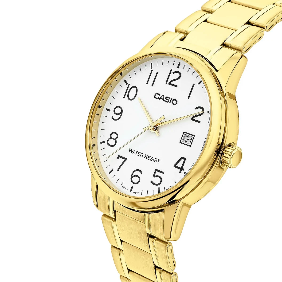 RELOJ CASIO DORADO-BLANCO MTP-V002G-7B2 CAS-48