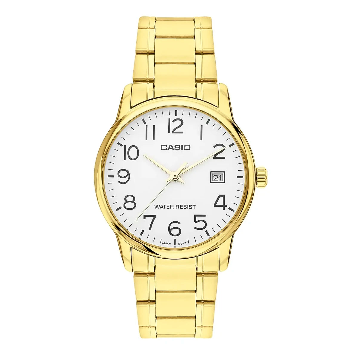 RELOJ CASIO DORADO-BLANCO MTP-V002G-7B2 CAS-48