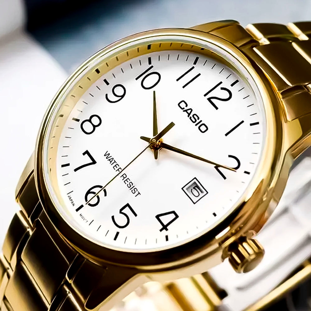 Reloj Casio MTP-V002G-7B2 Hombre Acero Dorado
