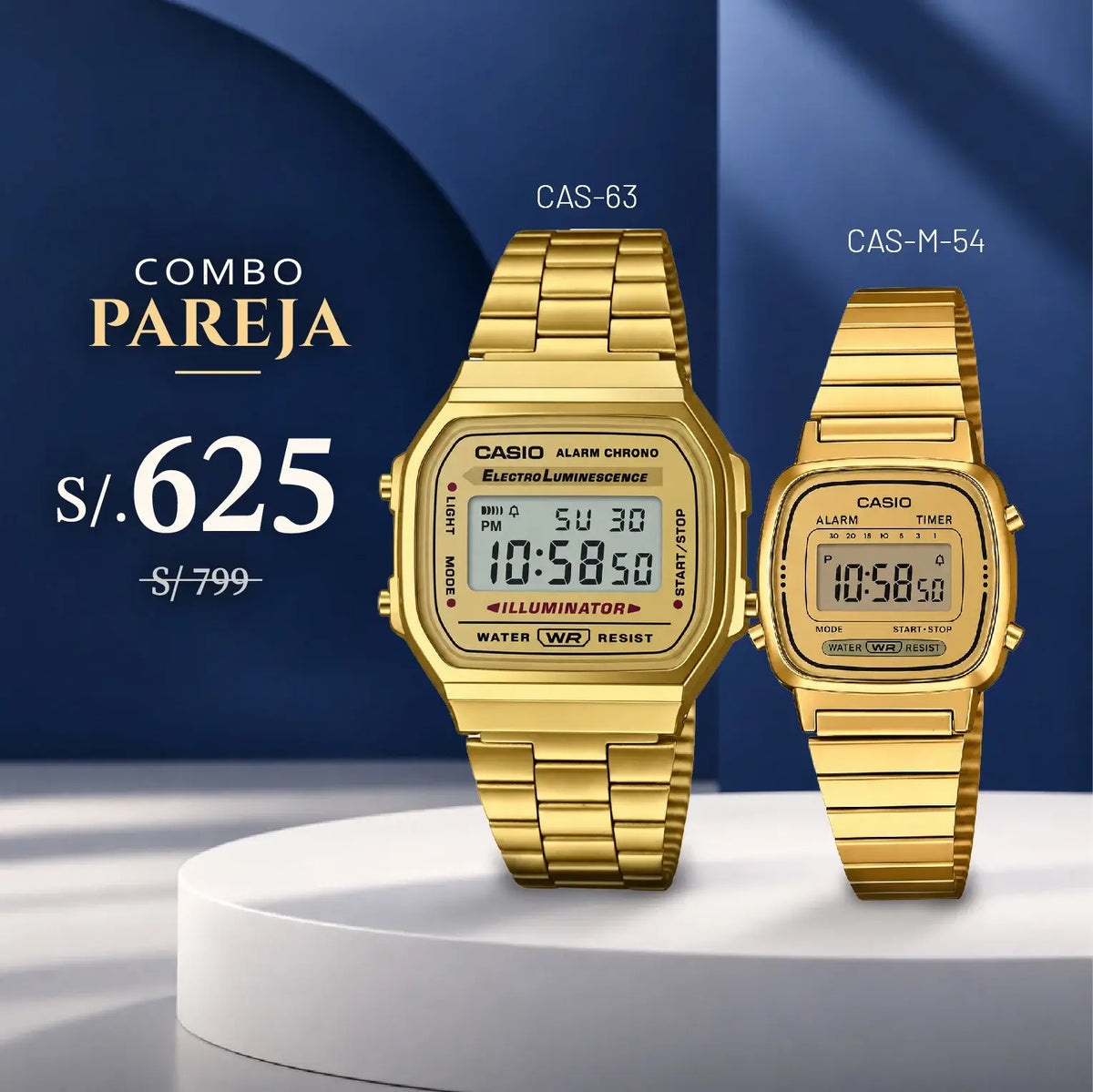 Relojes para Pareja: Casio A168WG-9W y LA670WGA-9CF