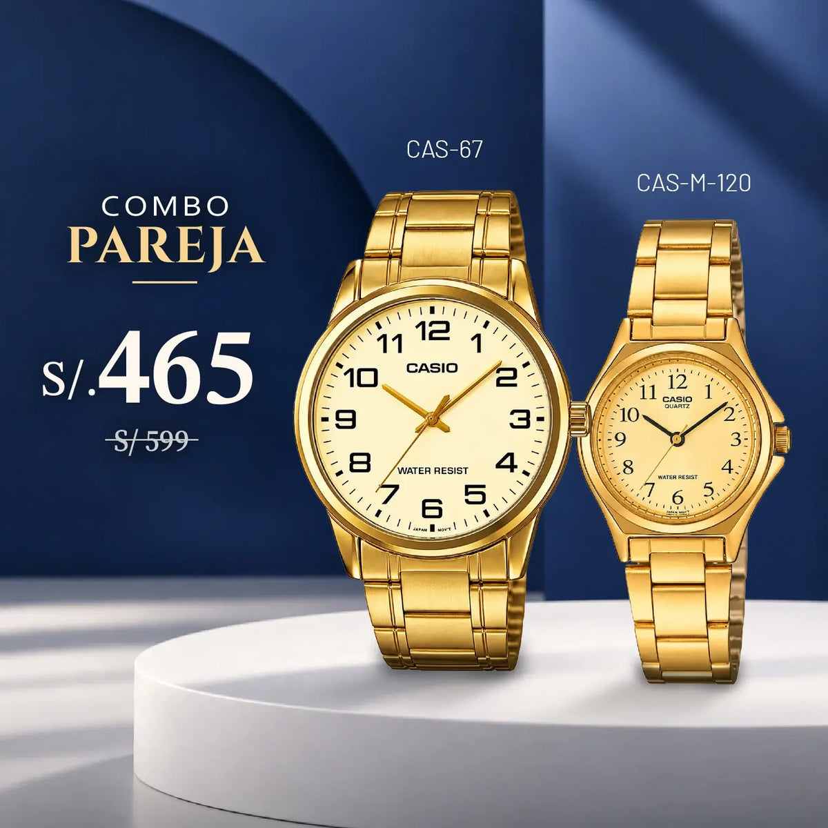 Relojes para Pareja: Casio MTP-V001G-9B y LTP-1130N-9B