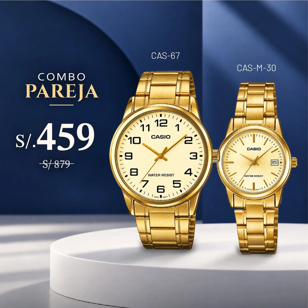 Relojes para Pareja: Casio MTP-V001G-9B y LTP-V002G-7B