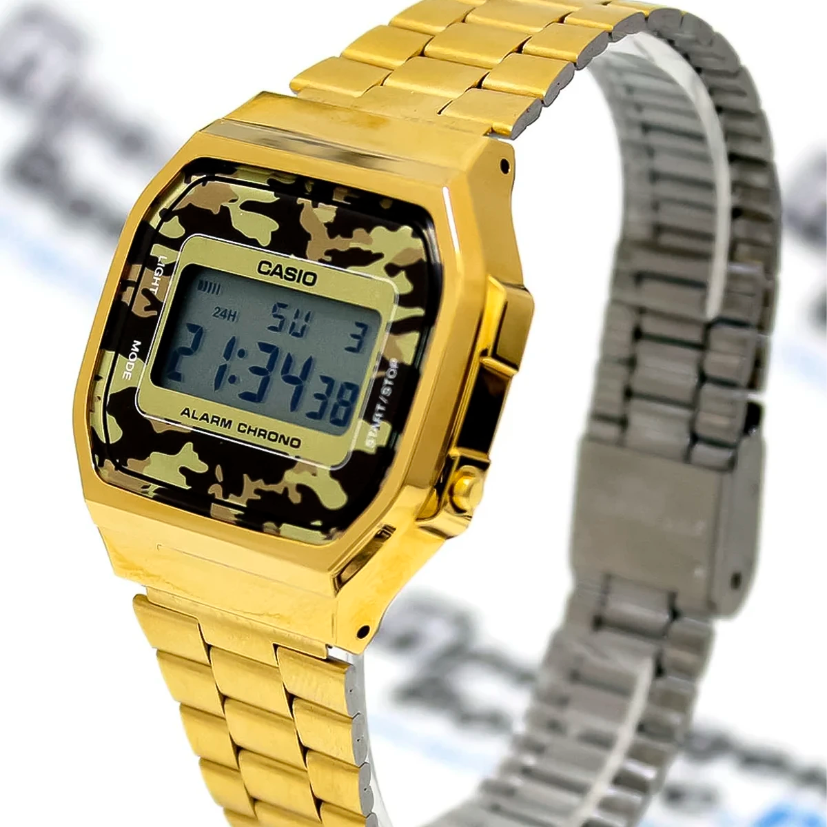 RELOJ CASIO DORADO-CAMUFLAJE A16WEGC-3D CAS-6