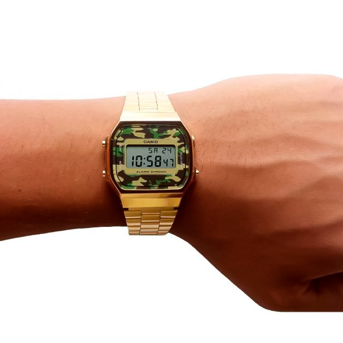 RELOJ CASIO DORADO-CAMUFLAJE A16WEGC-3D CAS-6