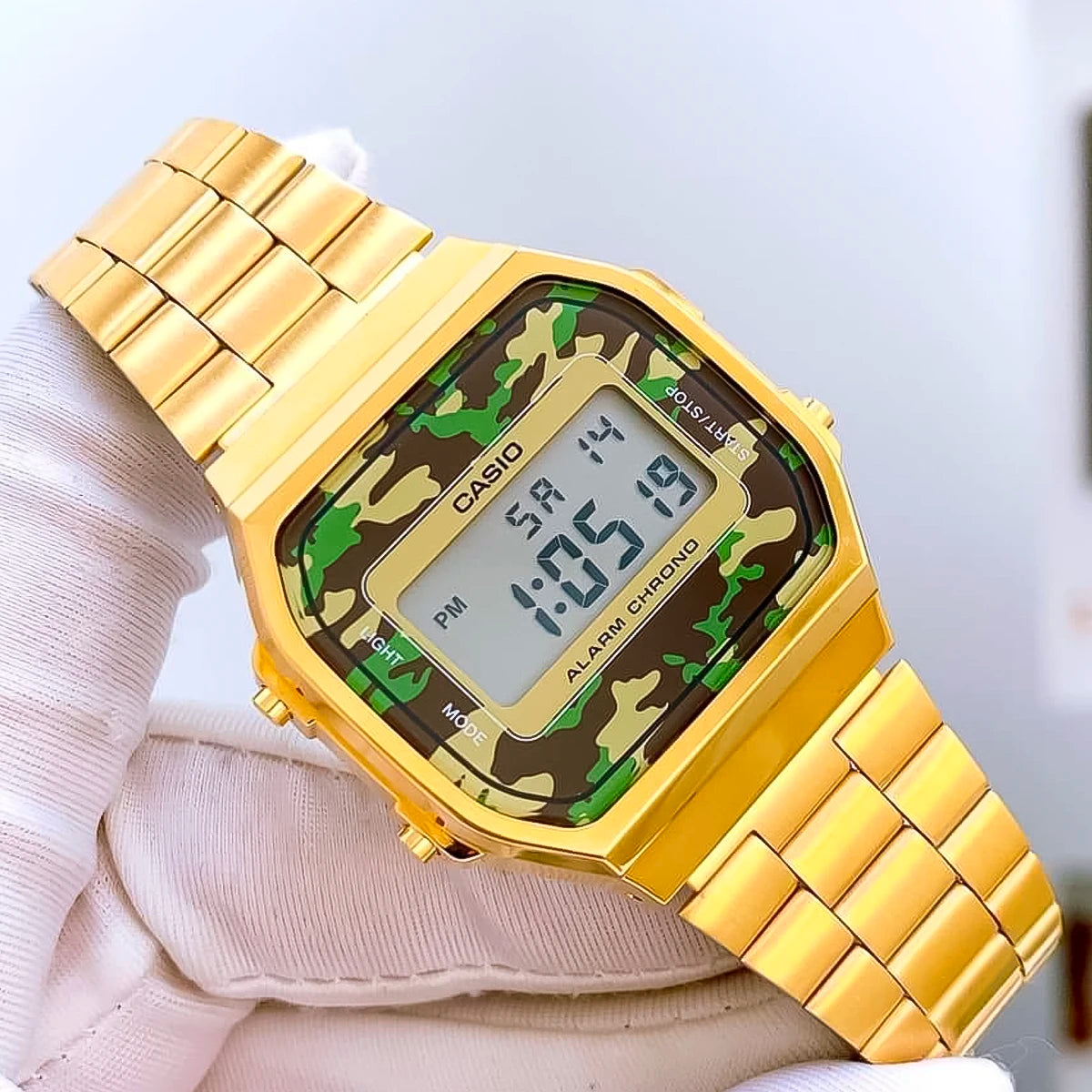 RELOJ CASIO DORADO-CAMUFLAJE A16WEGC-3D CAS-6