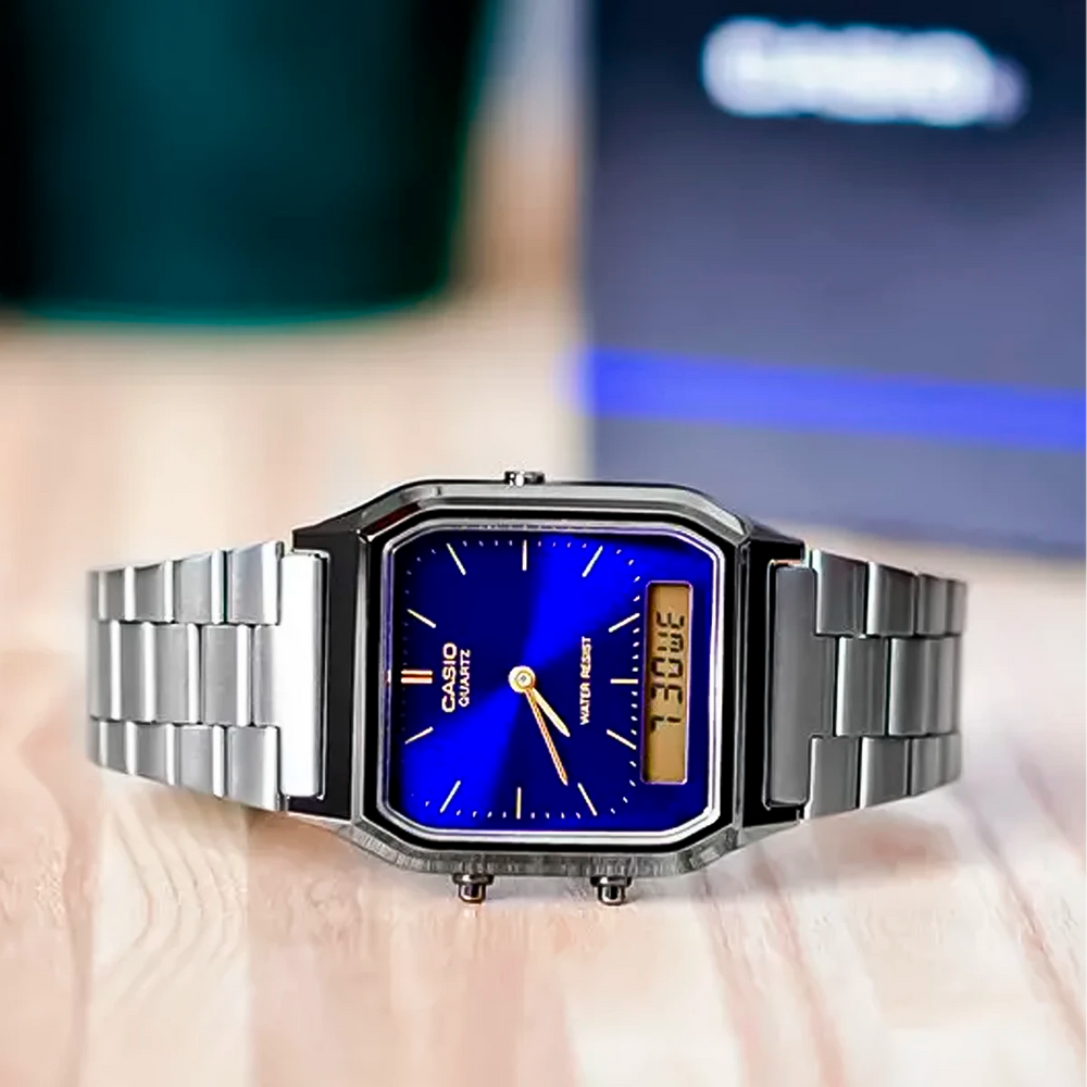 Reloj Casio AQ-230GG-2A Hombre Acero Gris