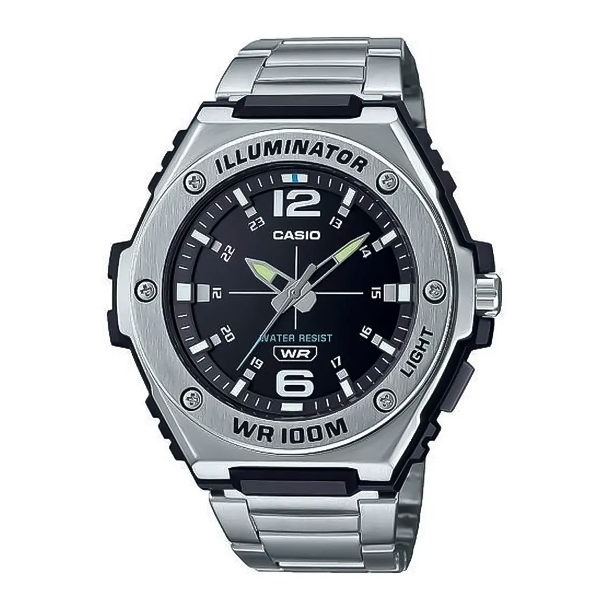 Reloj Casio MWA-100HD-1A2 Hombre Acero Plateado | CAS-80