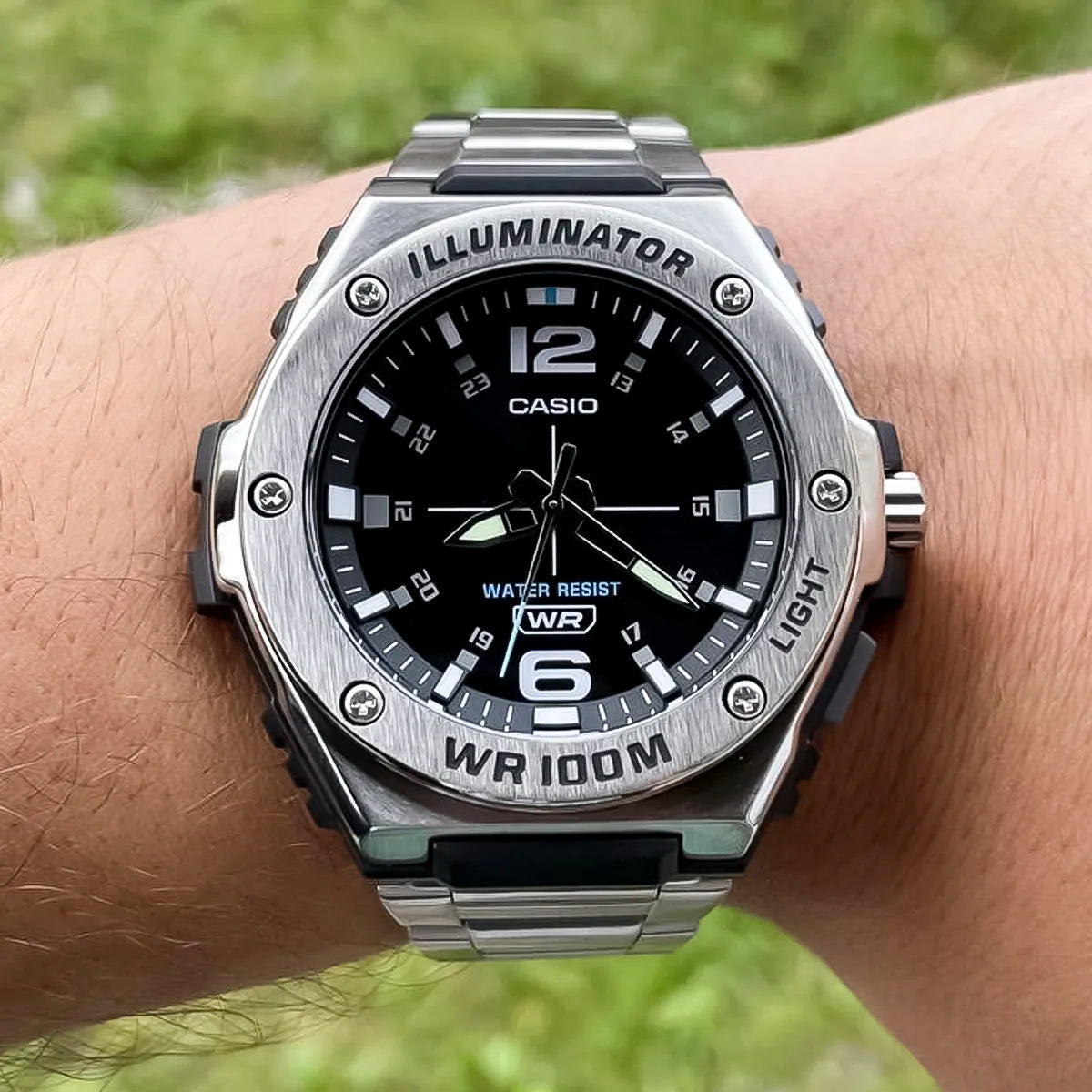 Reloj Casio MWA-100HD-1A2 Hombre Acero Plateado | CAS-80