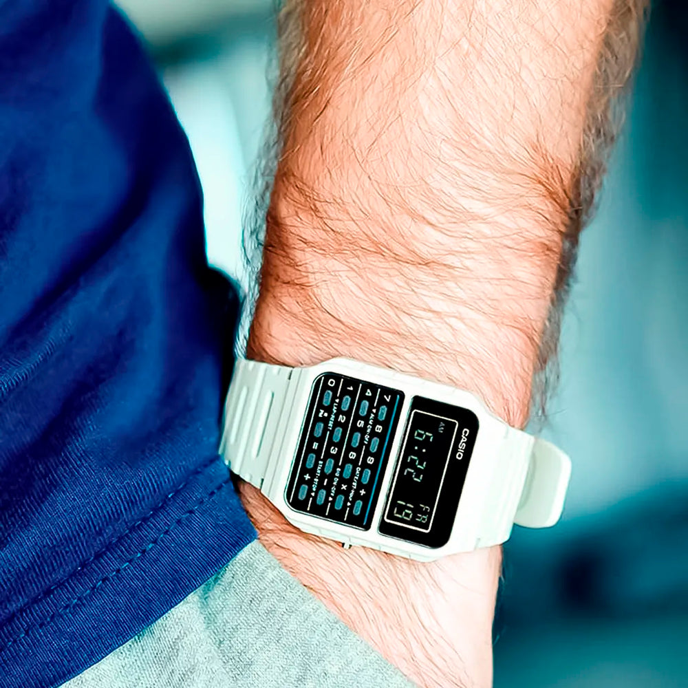 Reloj Casio Calculadora GA-53WF-8BDF Hombre Resina Blanco