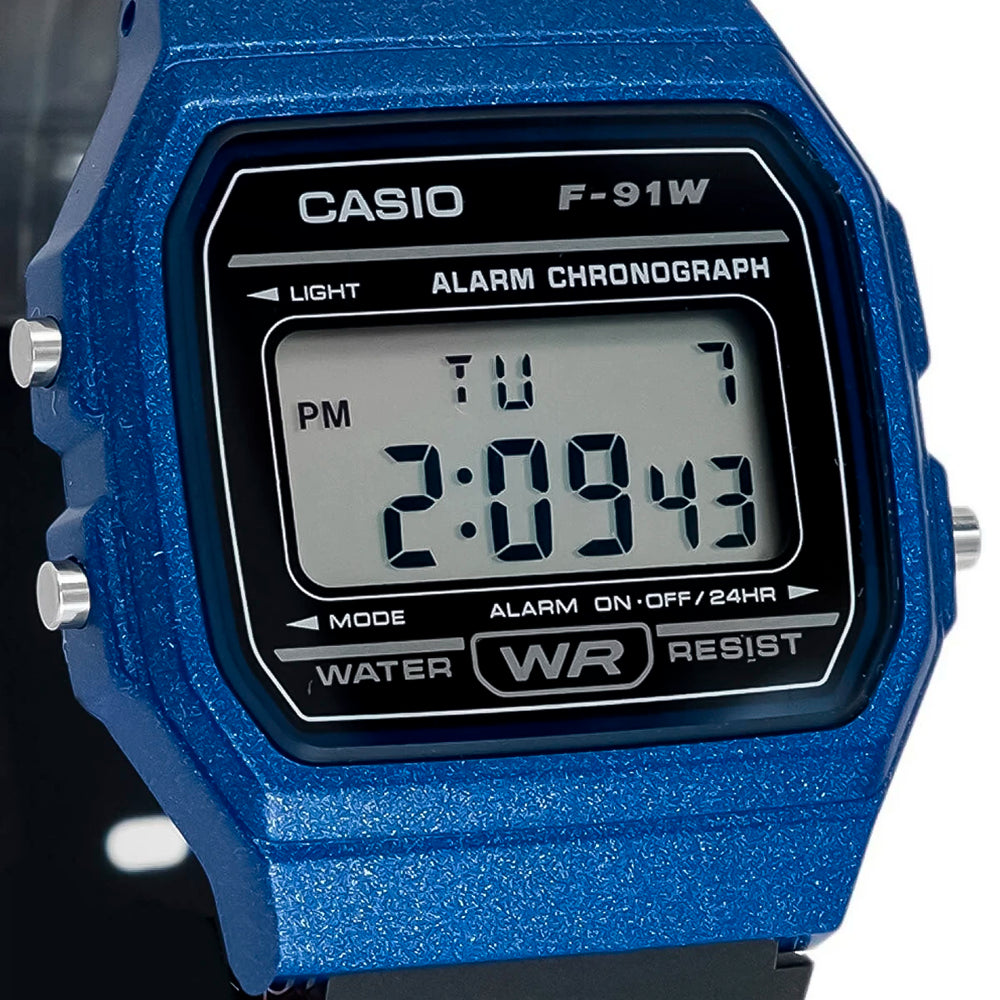 Reloj Casio Retro F-91WM-2A Hombre Resina Azul