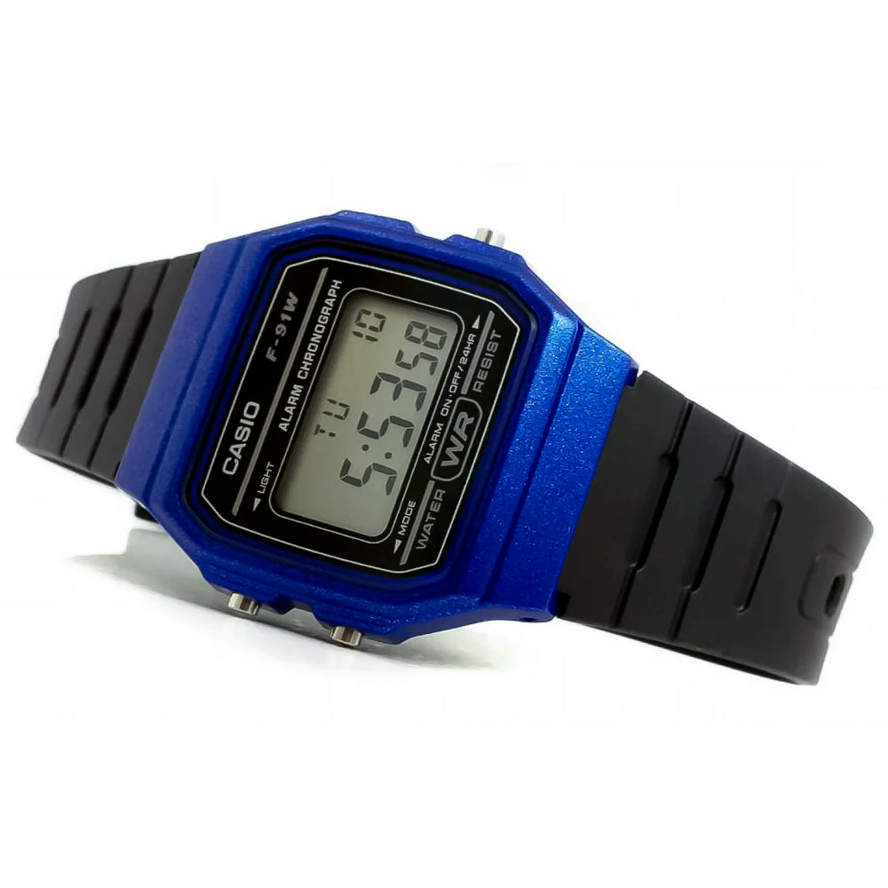 Reloj Casio Retro F-91WM-2A Hombre Resina Azul