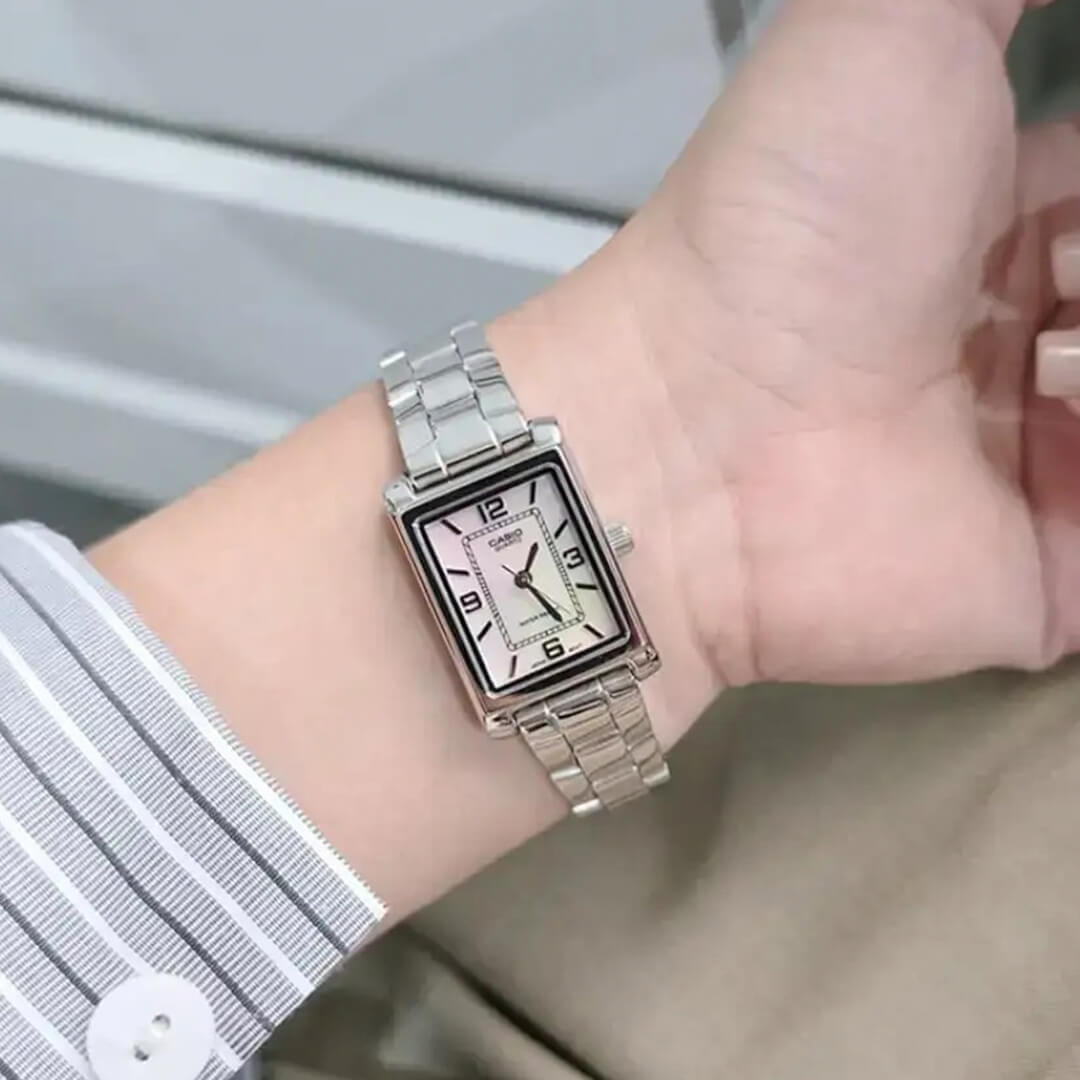 Reloj Casio LTP-1234DS-4A Mujer Acero Plateado