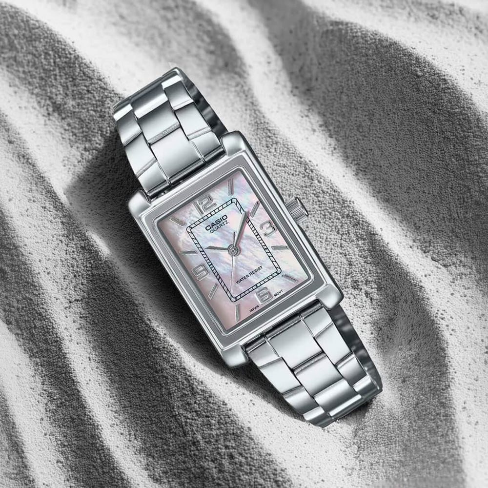 Reloj Casio LTP-1234DS-4A Mujer Acero Plateado