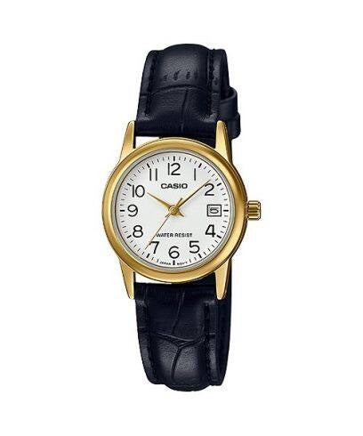 Reloj Casio LTP-V002GL-7B Mujer Cuero Negro