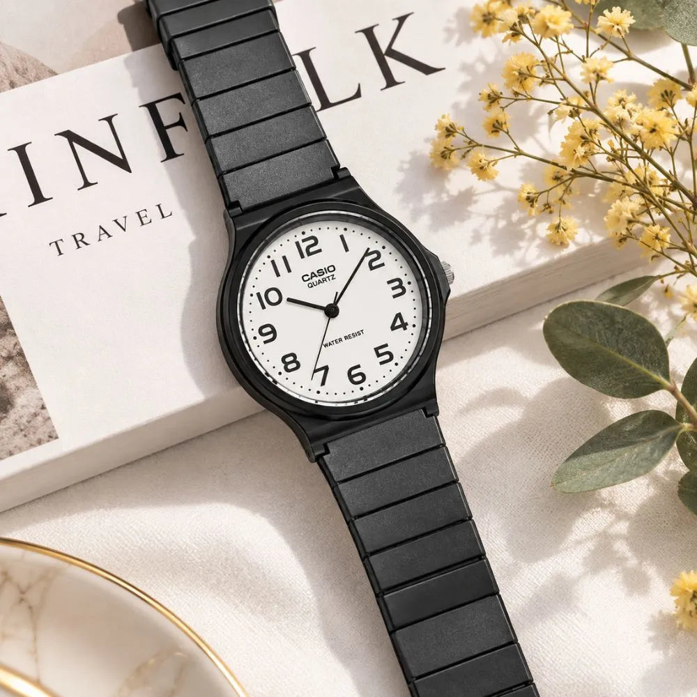 Reloj Casio MQ-24-7B Mujer Resina Negro | CAS-M-37