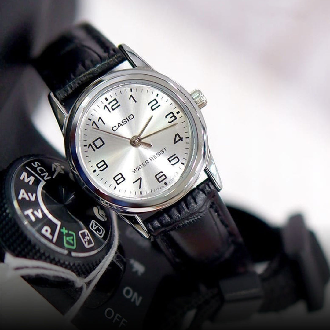 RELOJ CASIO CUERO NEGRO LTP-V001L-7BUDF CAS-M-46 – Most moda y tecnologìa