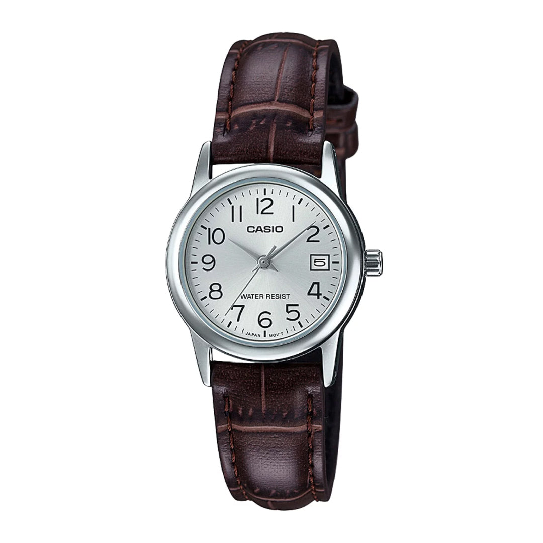 Reloj Casio LTP-V002L-7B2 Mujer Cuero Marrón | CAS-M-55