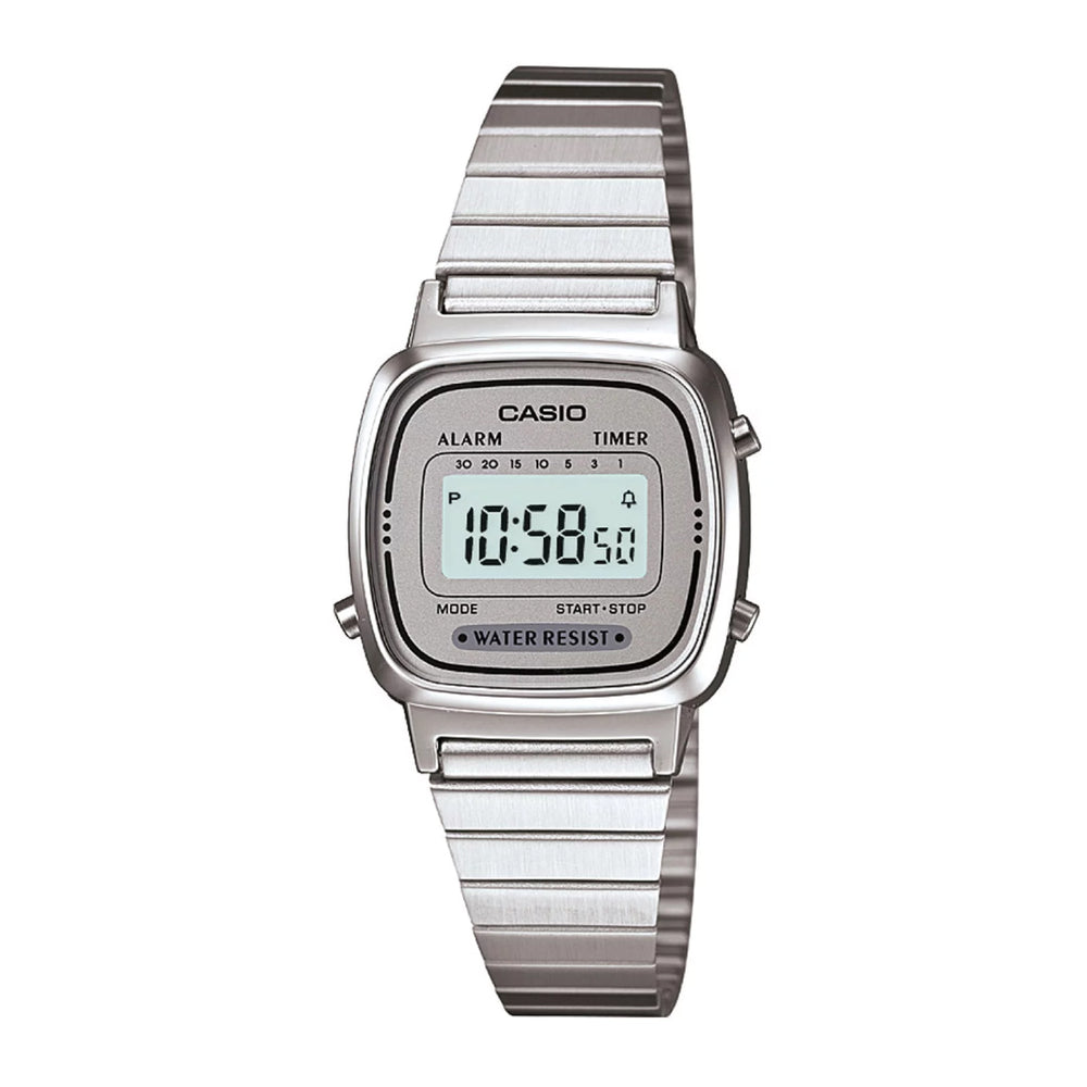 Reloj Casio LA670WA-7D Mujer Acero Plateado
