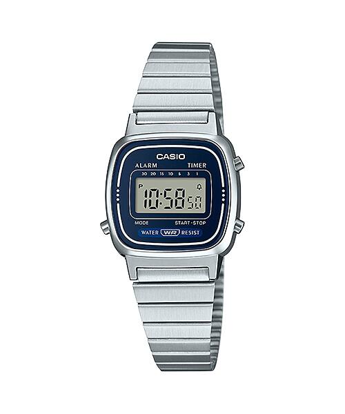 Reloj Casio LA670WA-2 Mujer Acero Plateado | CAS-M-9