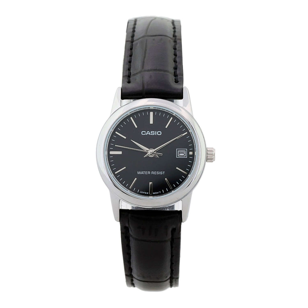 Reloj Casio LTP-V002L-1AUDF Mujer Cuero Negro | CAS-M-91