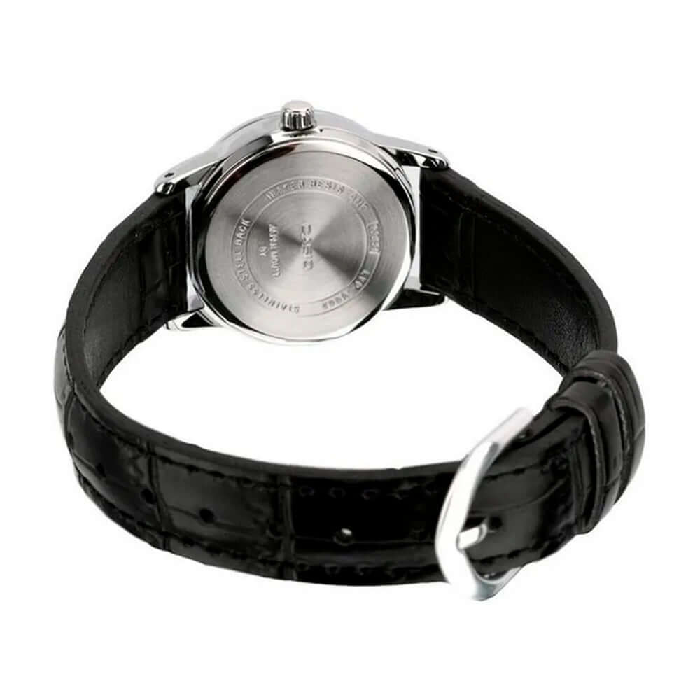 Reloj Casio LTP-V002L-1AUDF Mujer Cuero Negro | CAS-M-91