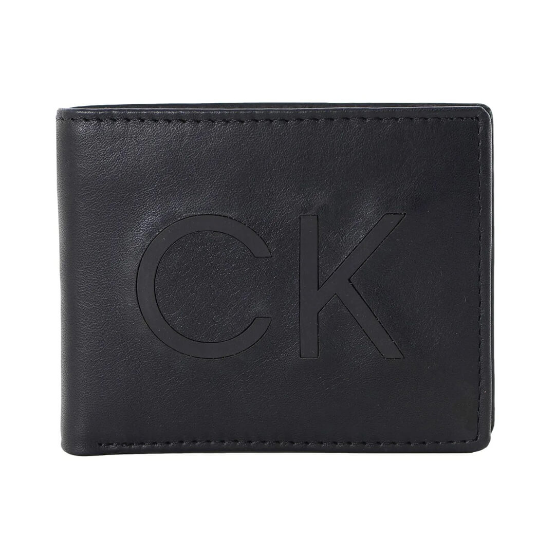 Combo Billetera Calvin Klein CK-1 + Cadena Plateado
