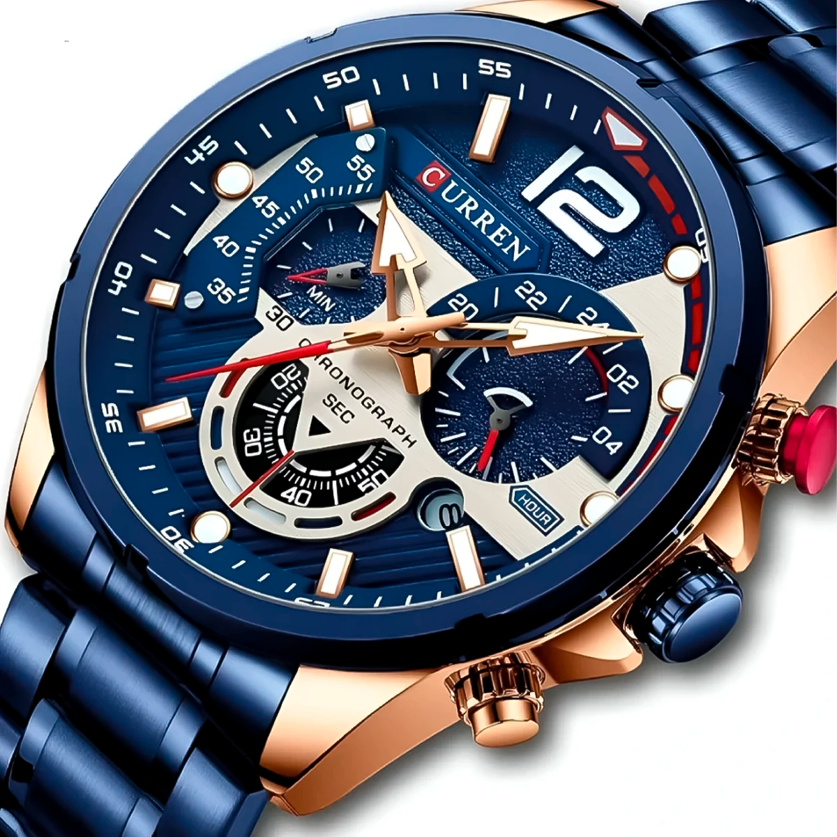 RELOJ CURREN ACERO AZUL CUR-11