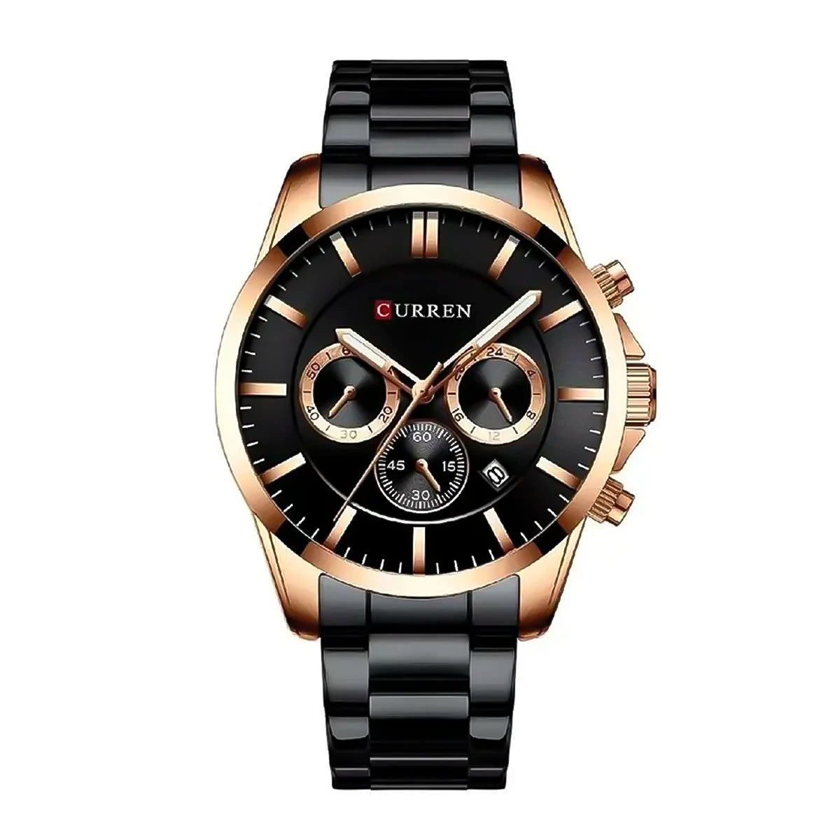 Reloj Curren Hombre Acero Negro | CUR-19