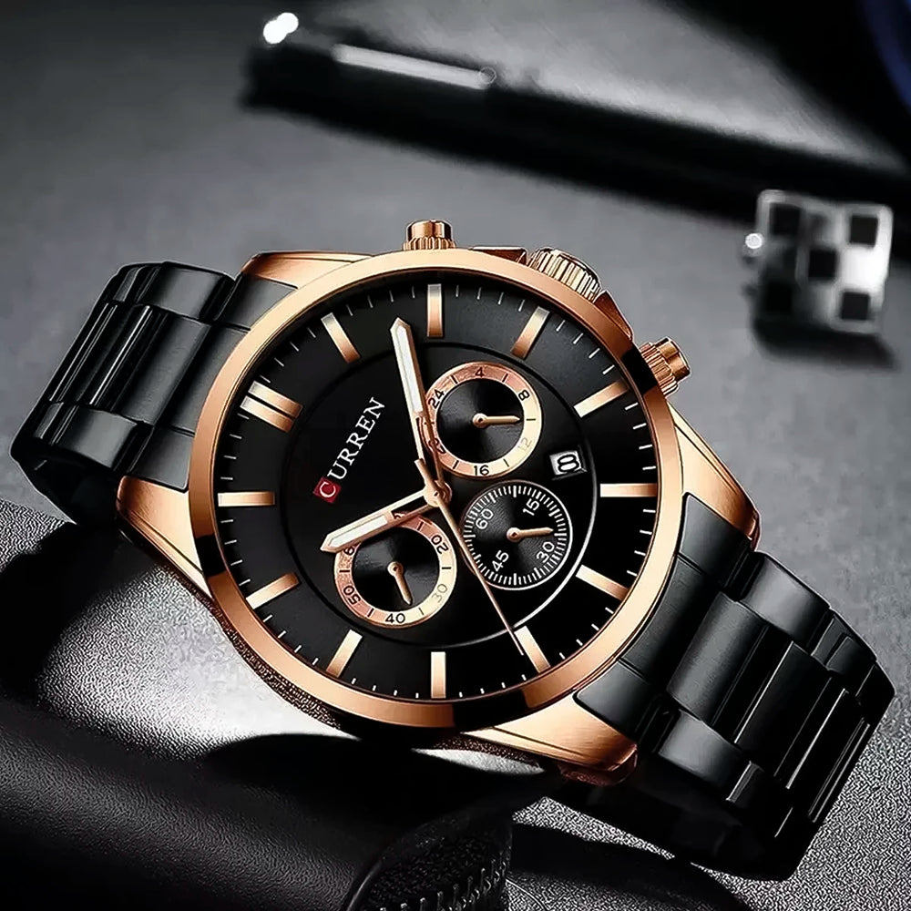 Reloj Curren CUR-19 Hombre Acero Negro