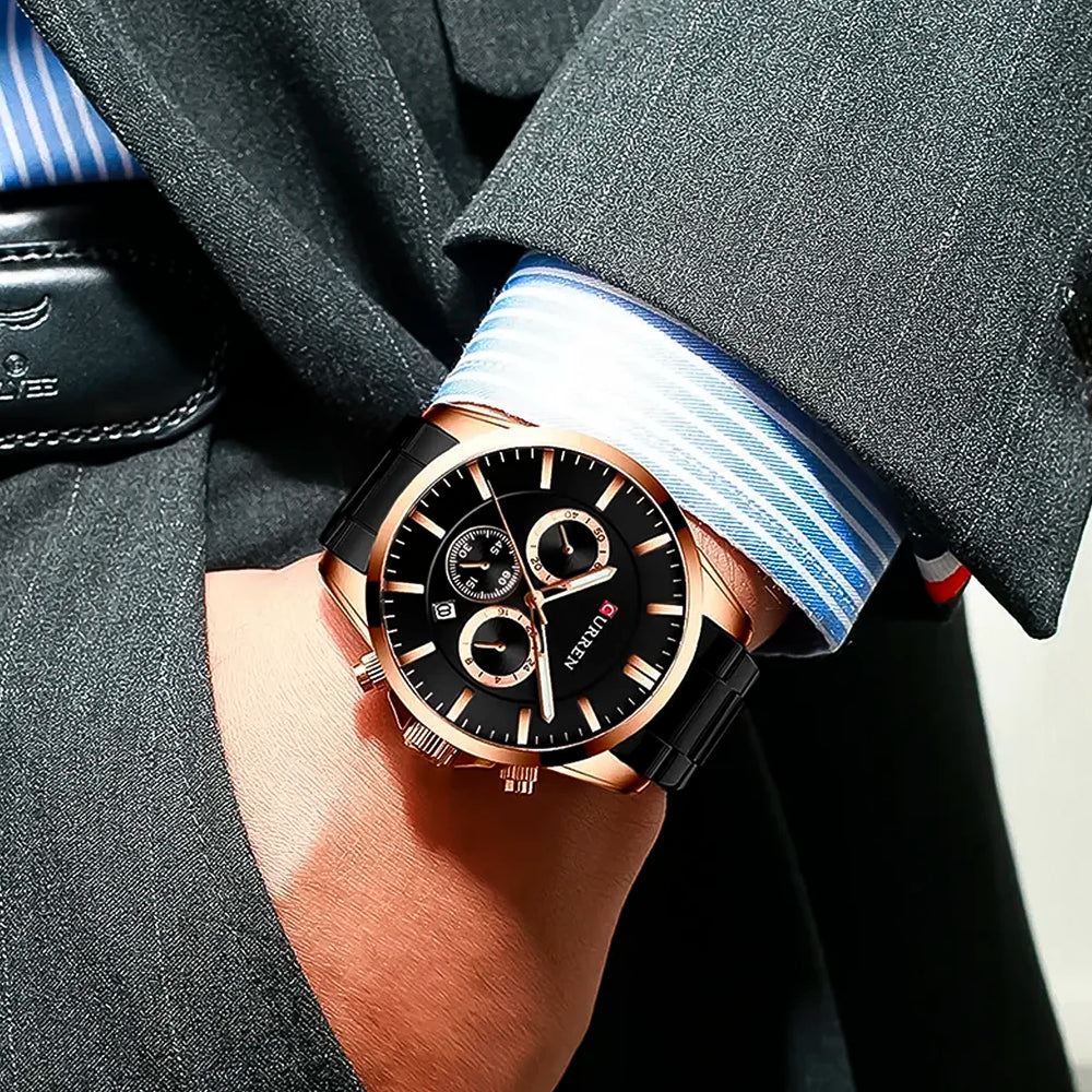 Reloj Curren CUR-19 Hombre Acero Negro