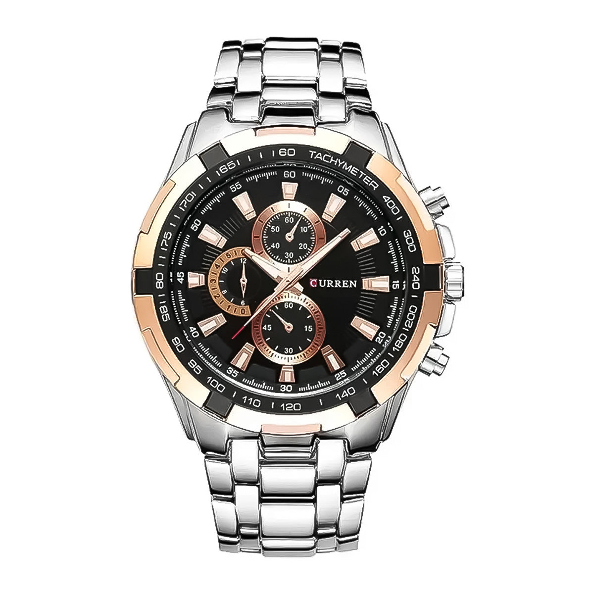 RELOJ CURREN ACERO PLATEADO CON DORADO CUR-20