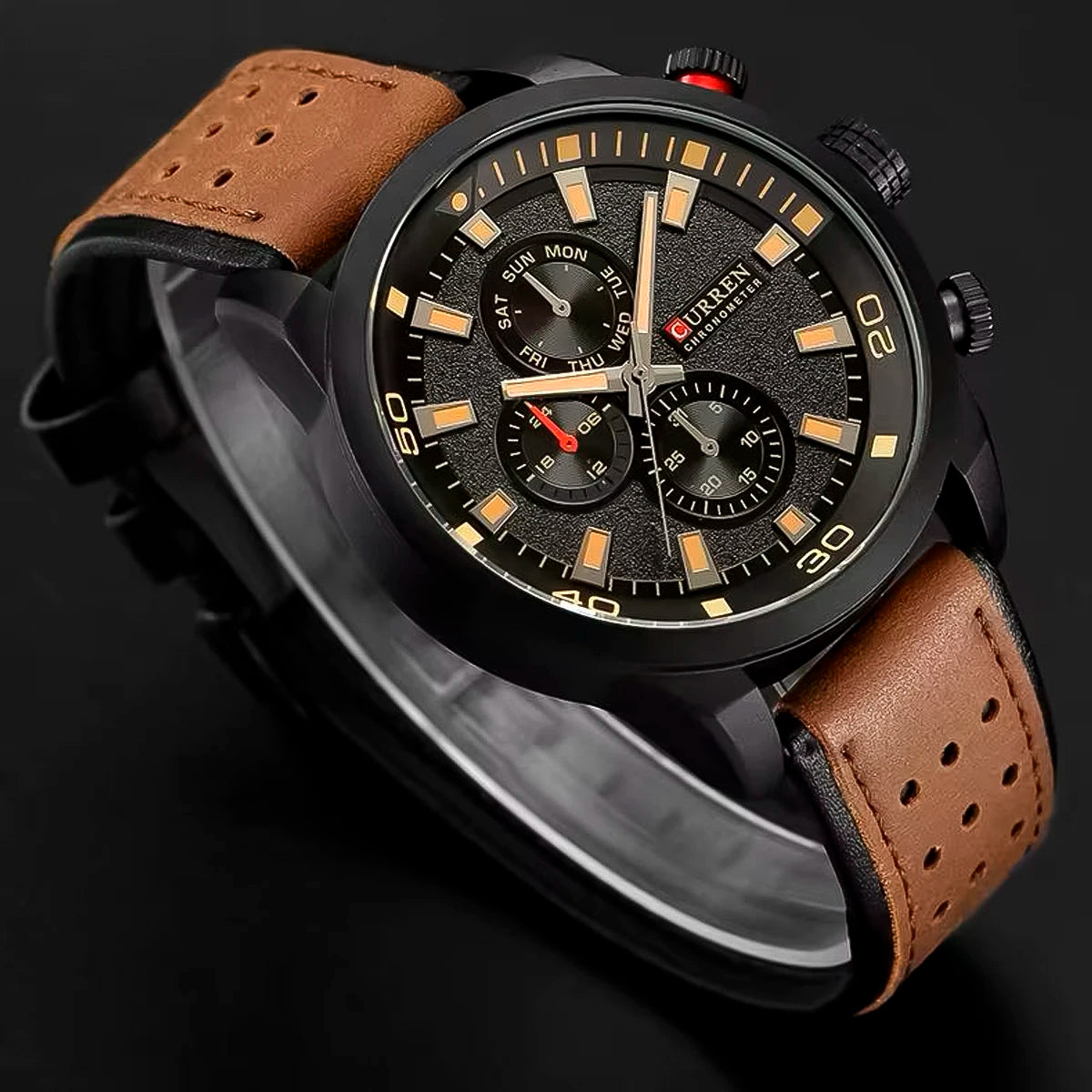 Reloj Curren Hombre Cuero Marrón | CUR-28