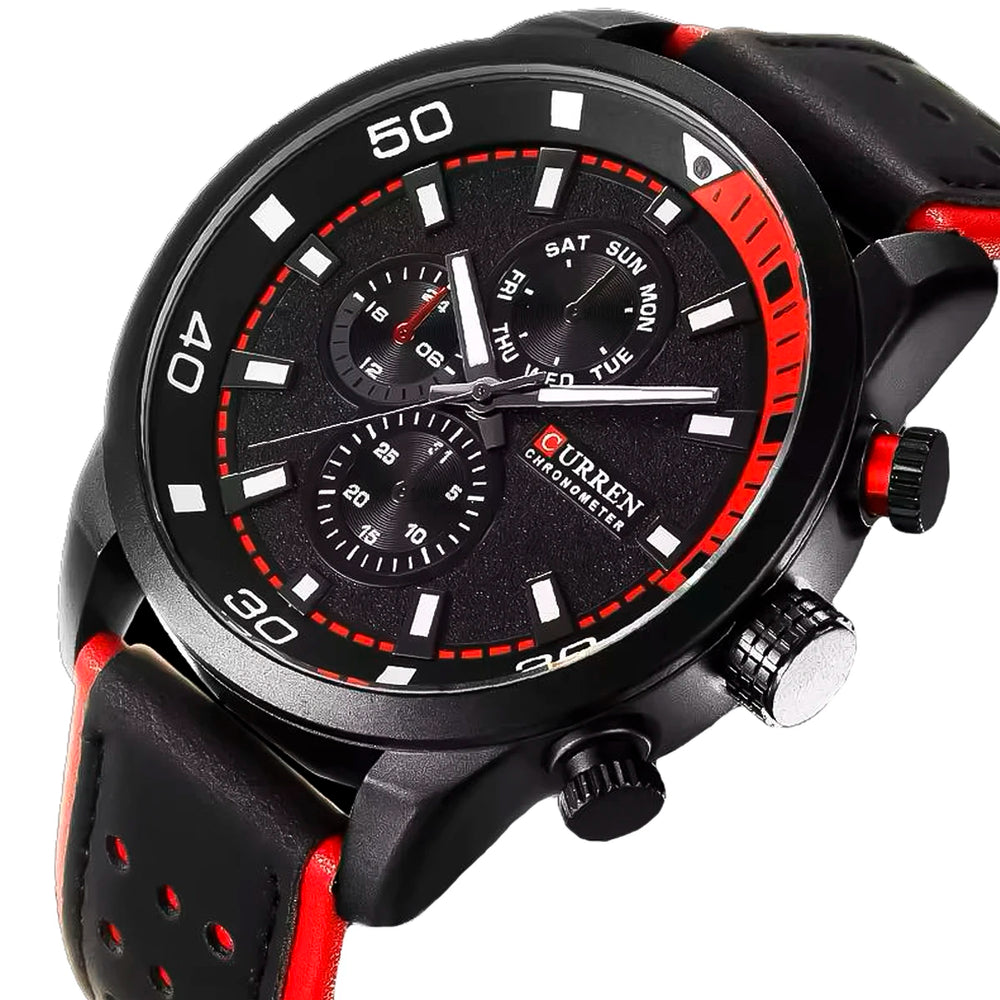 Reloj Curren CUR-29 Hombre Cuero Negro