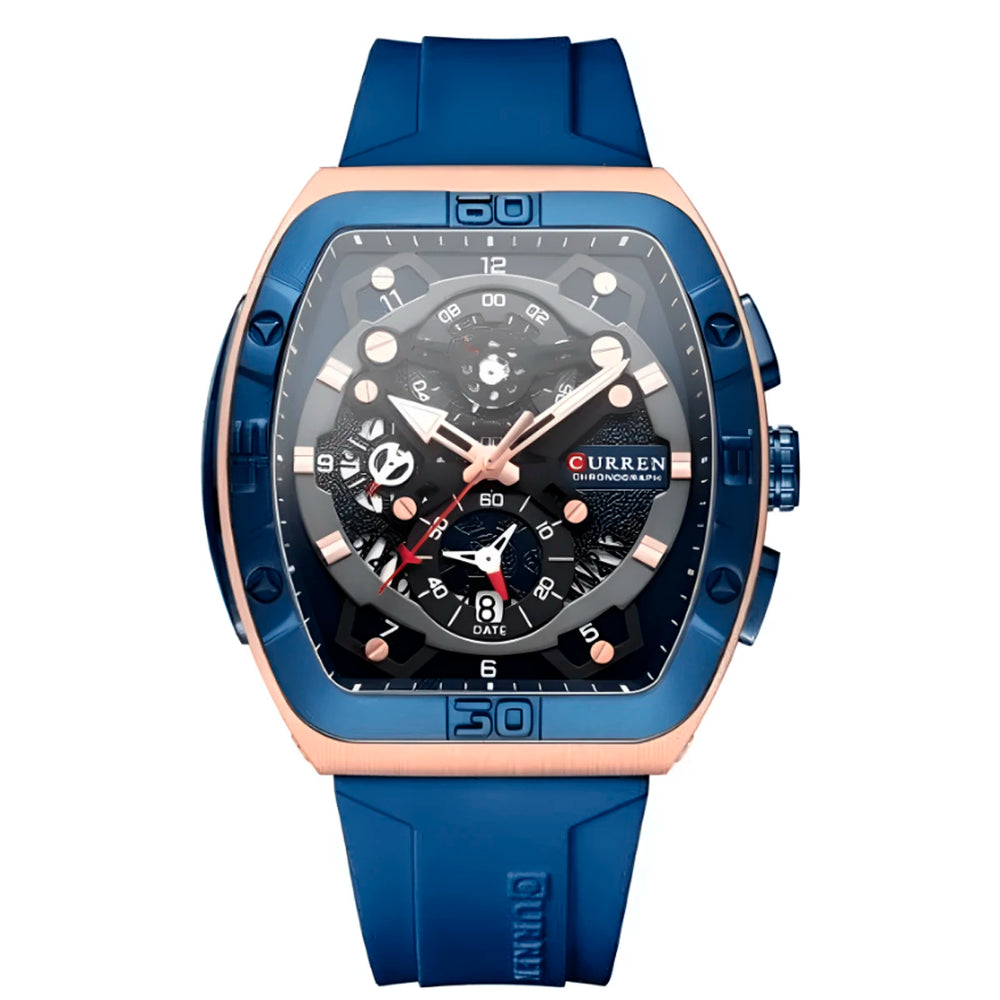 Reloj Curren Racing CUR-34 Hombre Silicona Azul