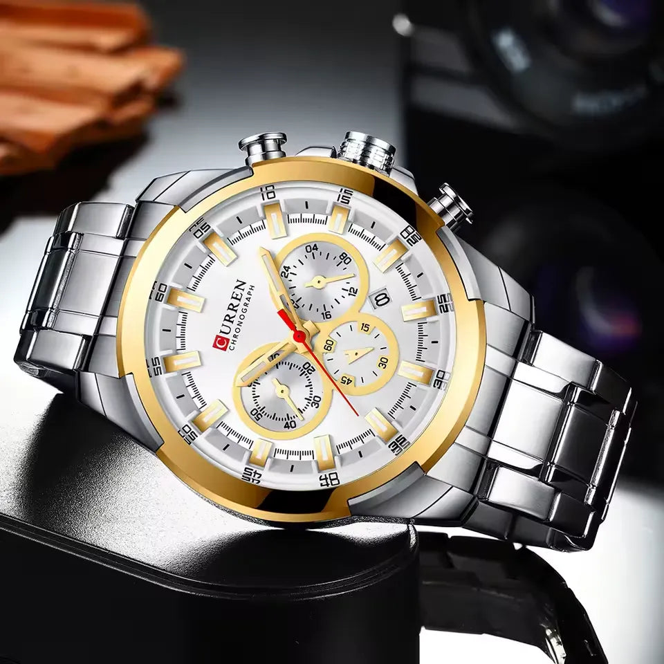 Reloj Curren Hombre Acero Plateado | CUR-37