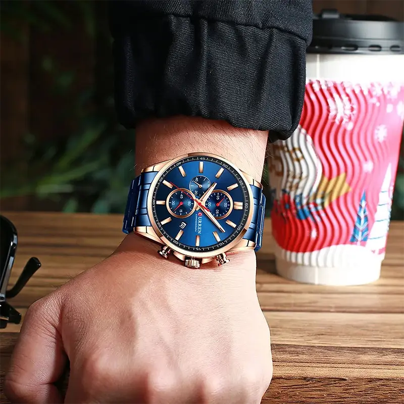 Reloj Curren CUR-38 Hombre Acero Azul
