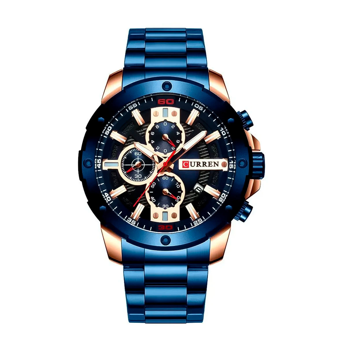 RELOJ CURREN ACERO AZUL-DORADO CUR-41