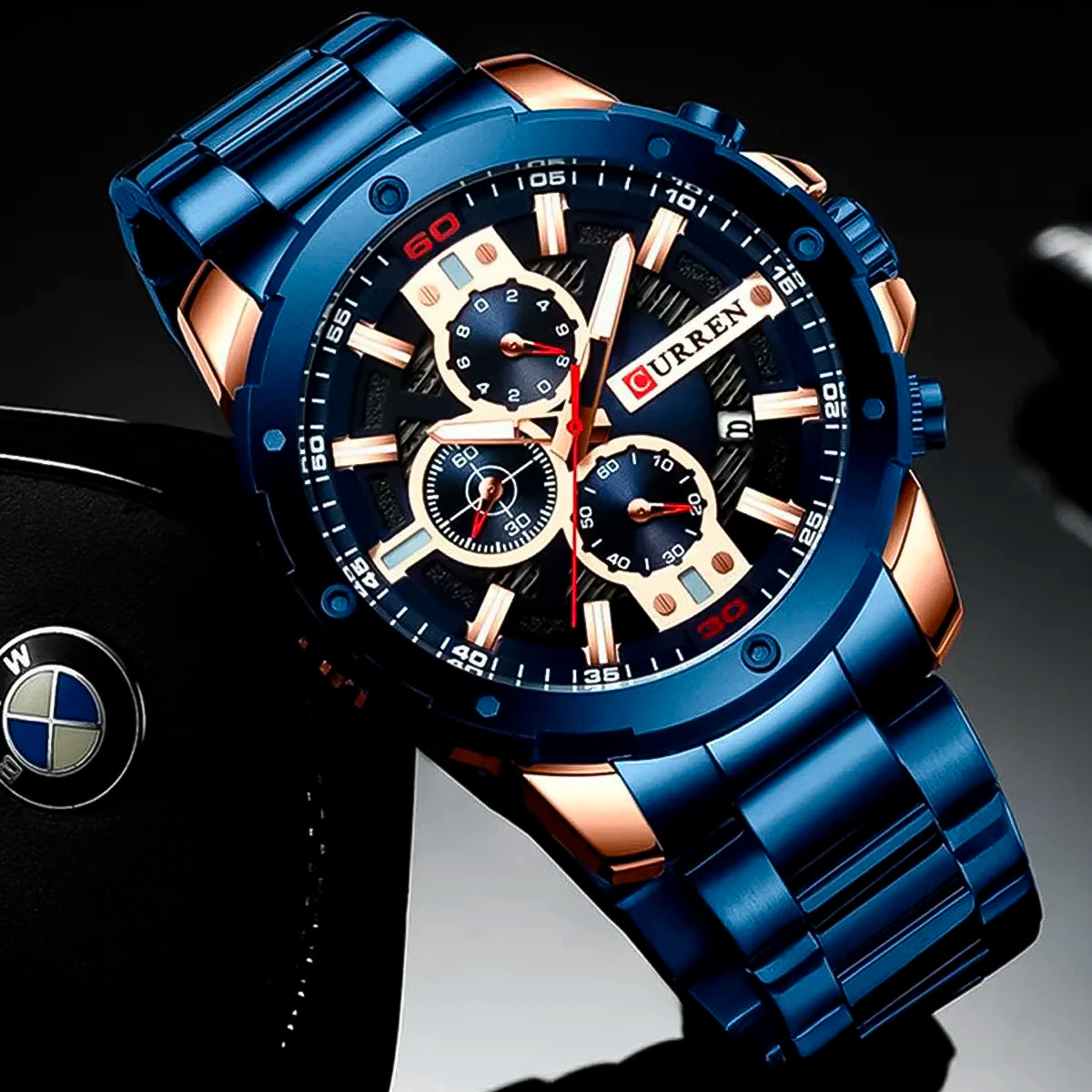 Reloj Curren Hombre Acero Azul | CUR-41