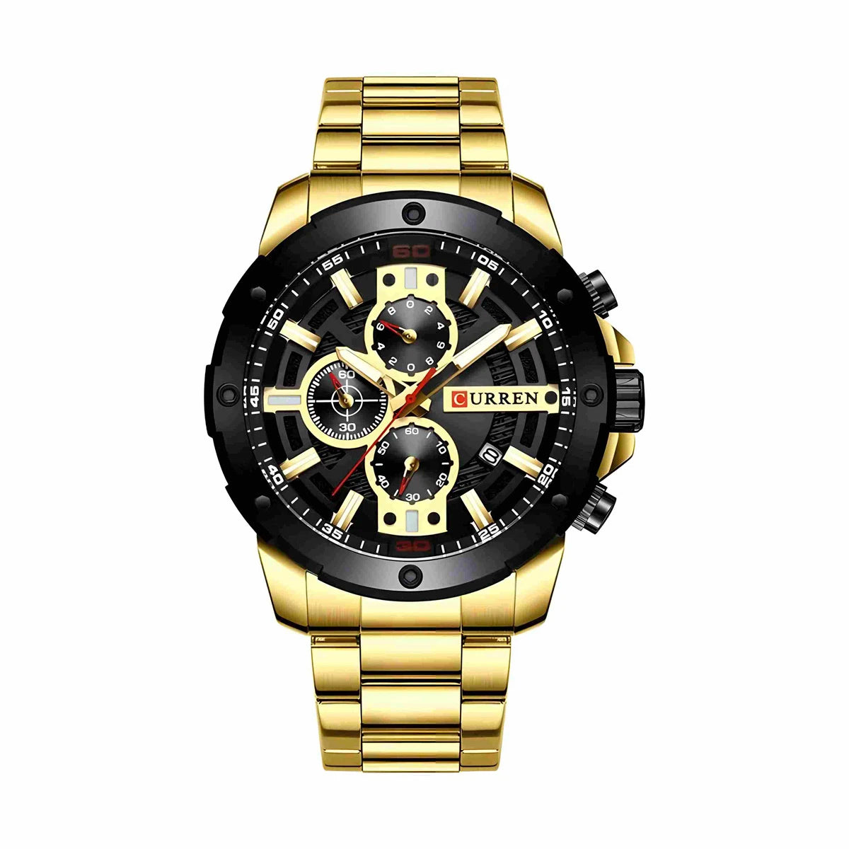 RELOJ CURREN ACERO DORADO-NEGRO CUR-42