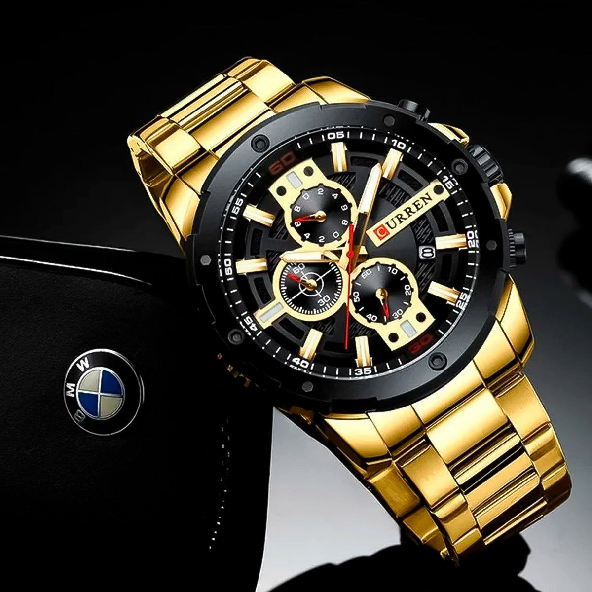 Reloj Curren Hombre Acero Dorado | CUR-42