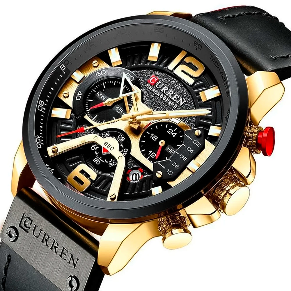 Reloj Curren CUR-4 Hombre Cuero Negro