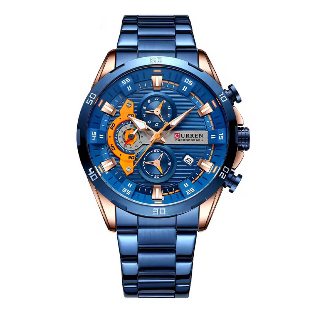 Reloj Curren Hombre Acero Azul | CUR-55