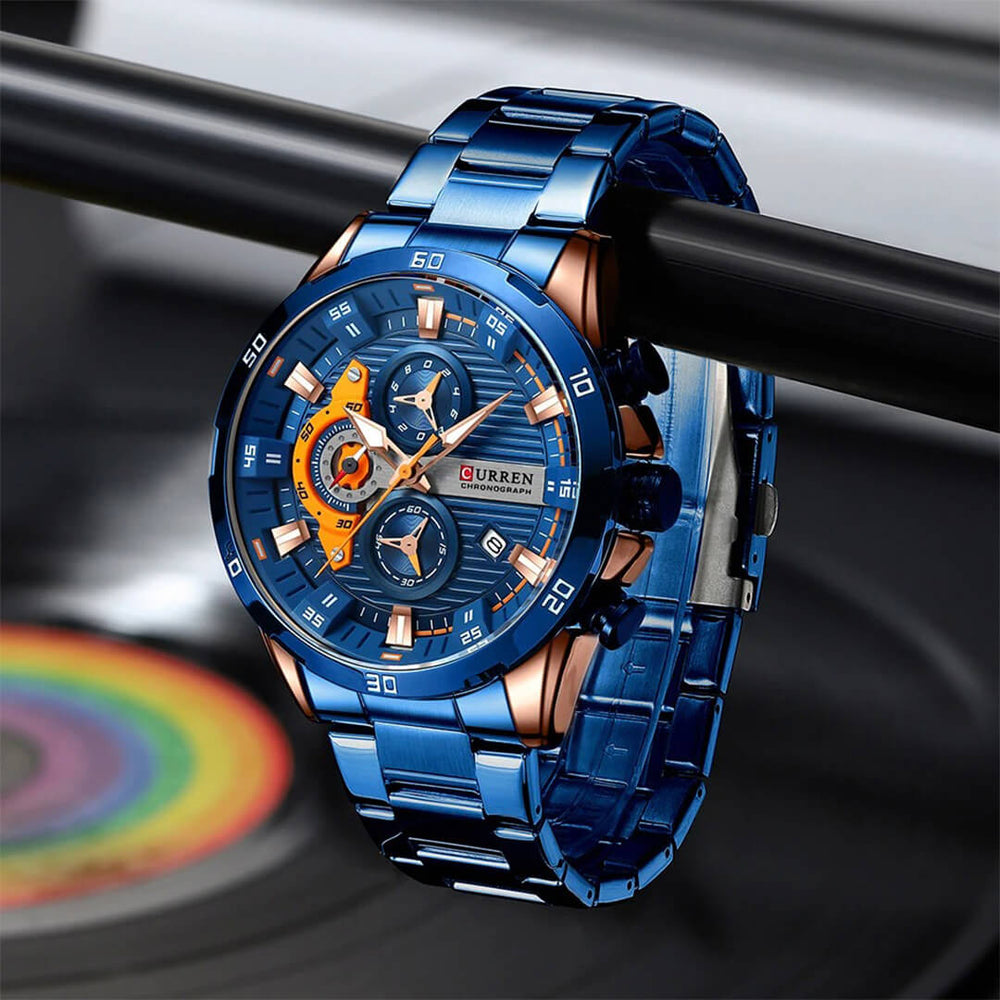 Reloj Curren CUR-55 Hombre Acero Azul