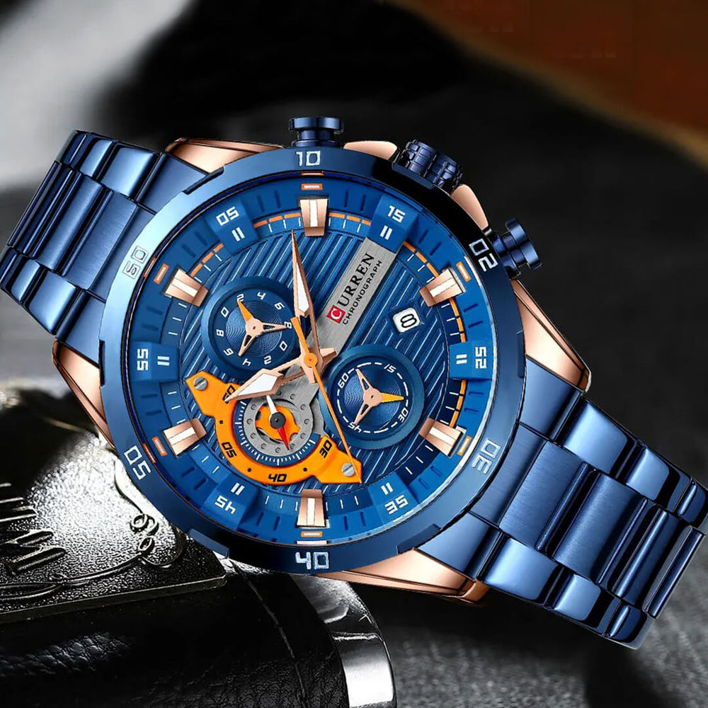 Reloj Curren CUR-55 Hombre Acero Azul