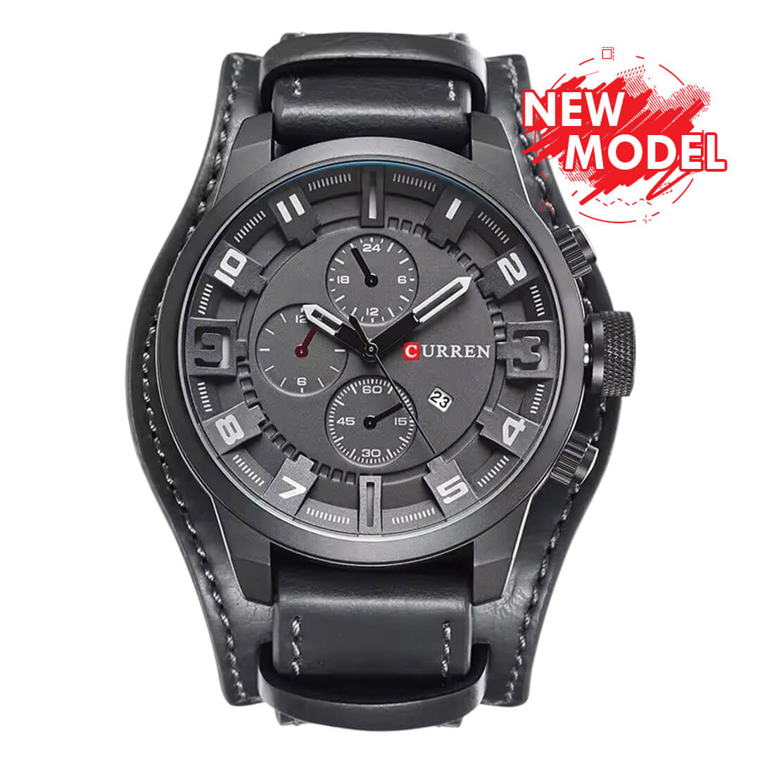 Reloj Curren CUR-71 Hombre Cuero Negro