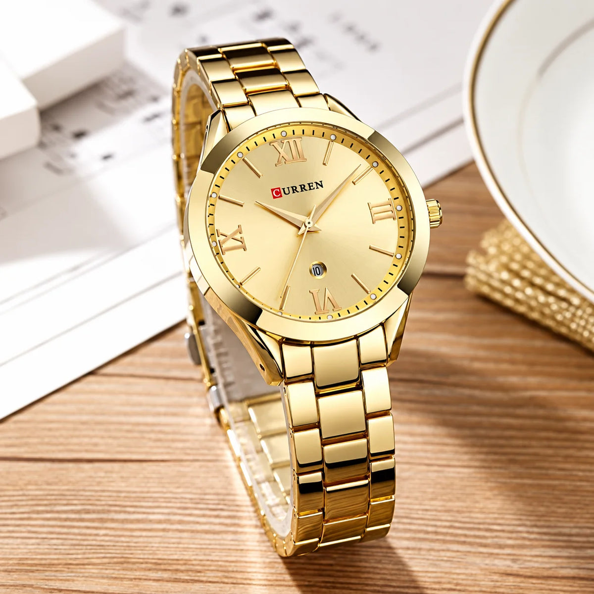 Reloj Curren Mujer Acero Dorado | CUR-M-2